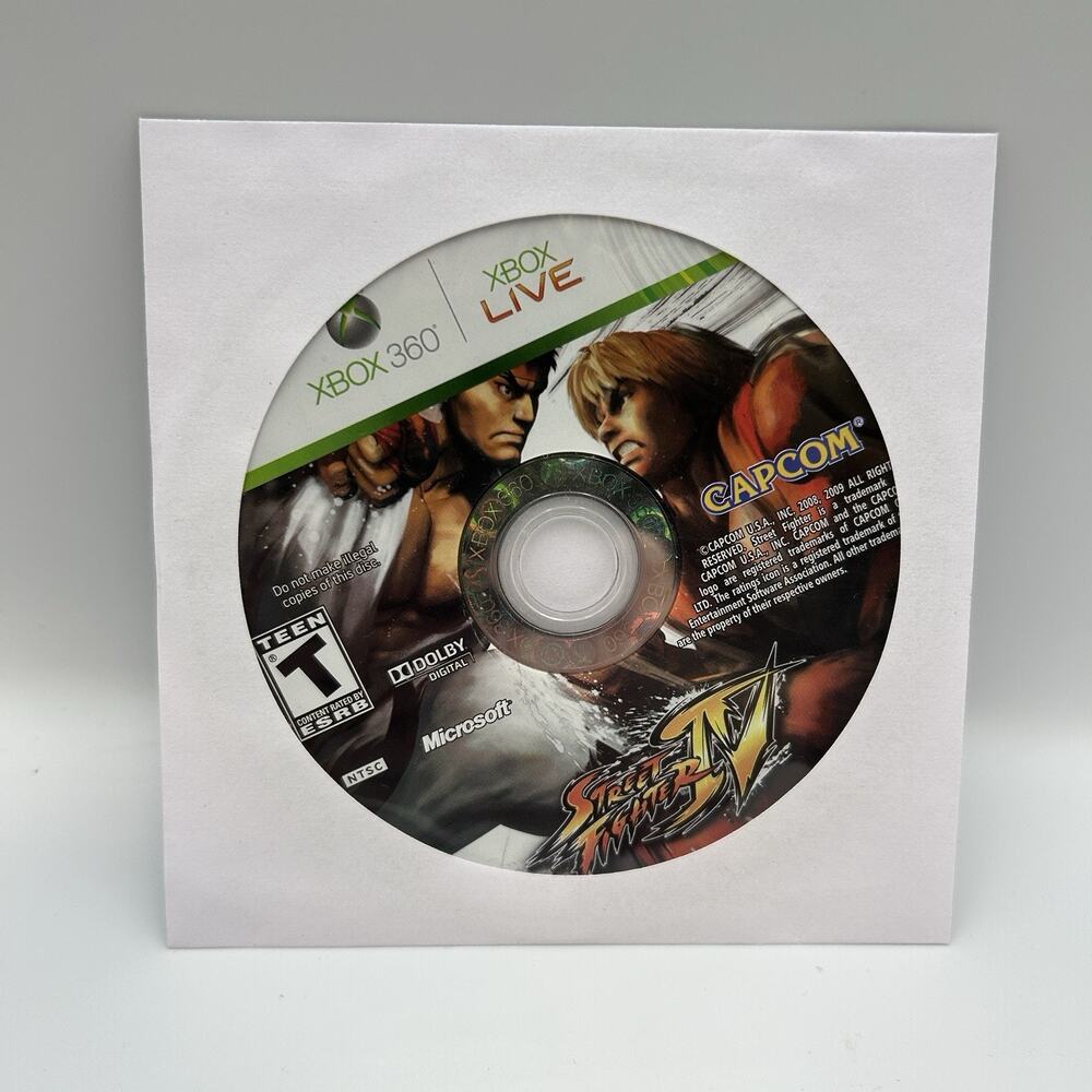 Street Fighter IV (Microsoft Xbox 360, 2009) - Tested - Game Disc ONLY